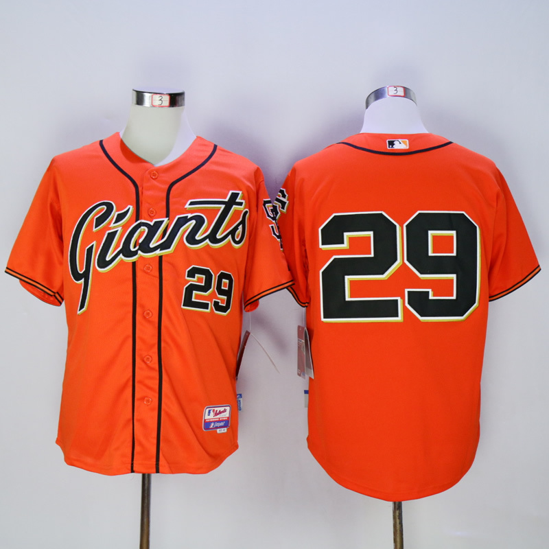 Men San Francisco Giants #29 No name Orange MLB Jerseys->san francisco giants->MLB Jersey